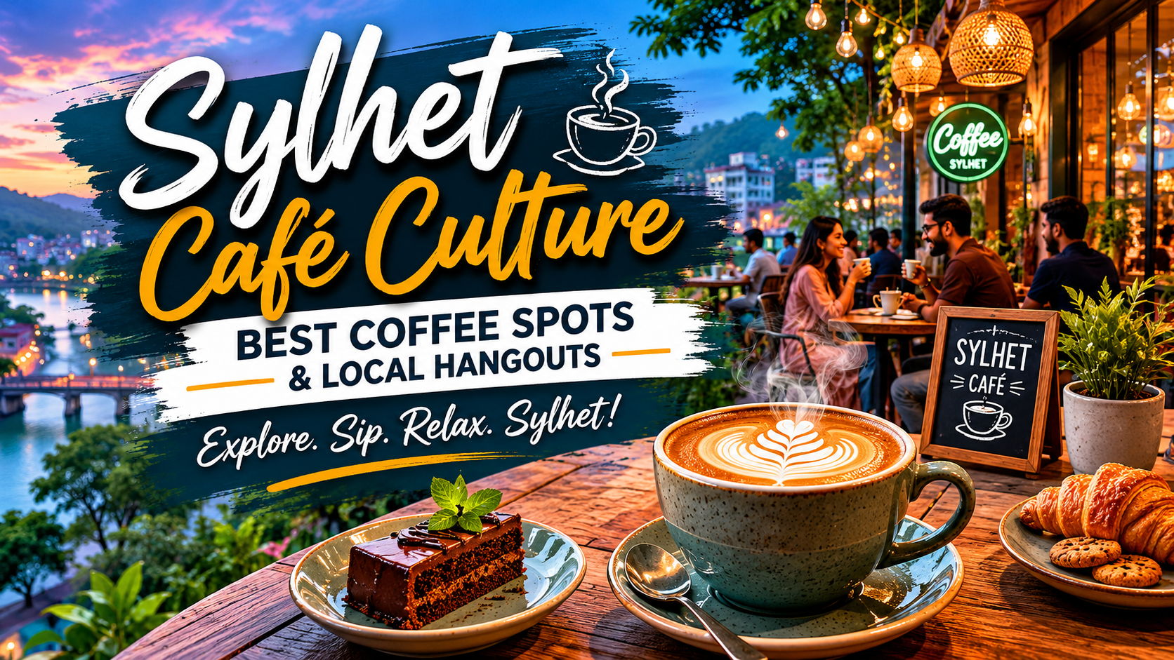 Friends enjoying Sylhet Café Culture at a local hangout