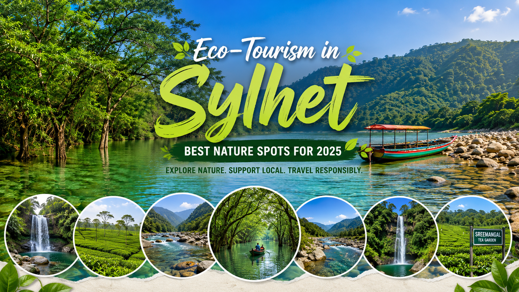 Eco-Tourism in Sylhet featuring Ratargul Swamp Forest and Lalakhal nature scenery