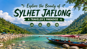 Explore the Beauty of Sylhet Jaflong with stunning river views, tea gardens, and Meghalaya hills