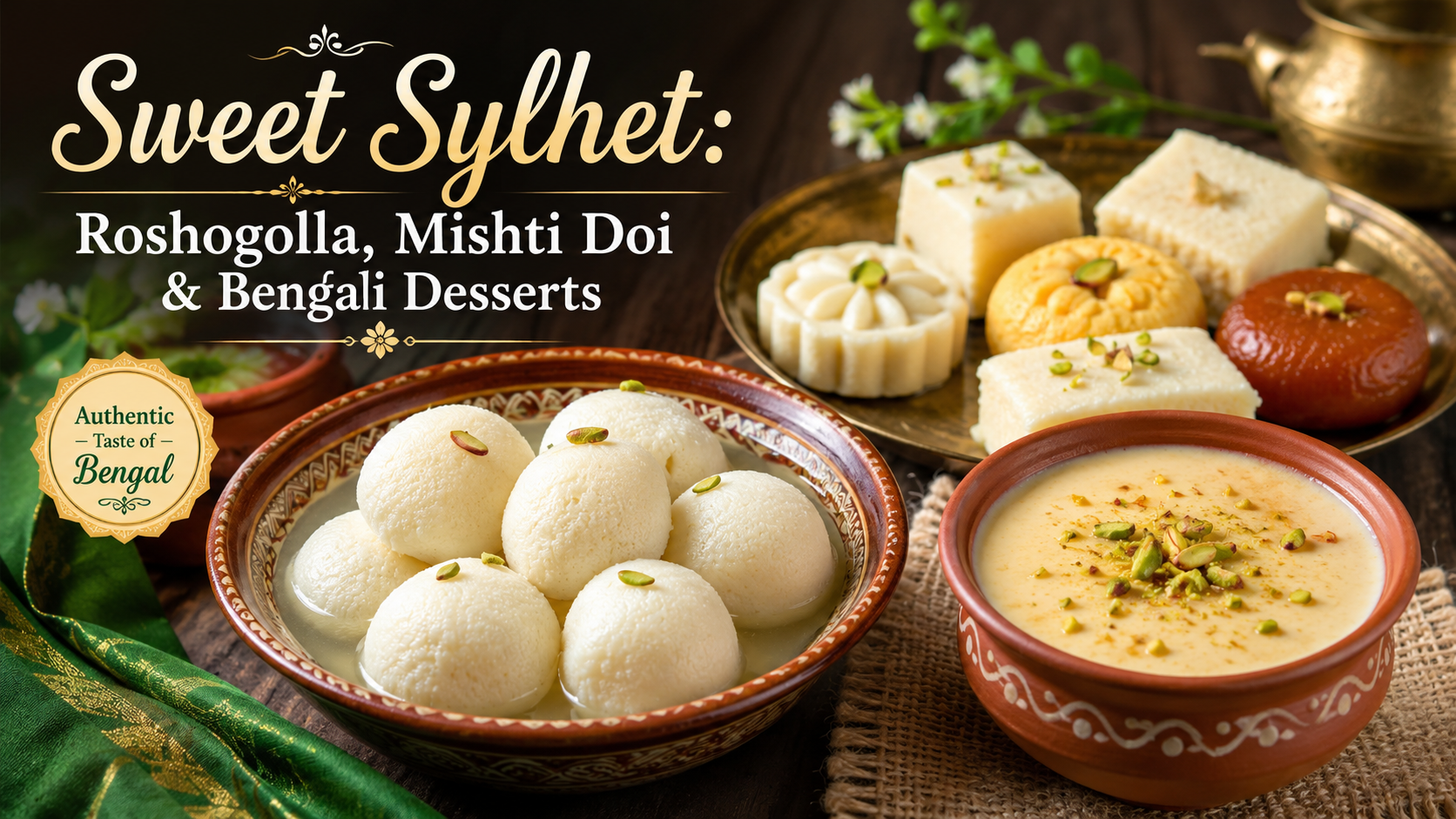 Sweet Sylhet featuring traditional Roshogolla, Mishti Doi and authentic Bengali desserts